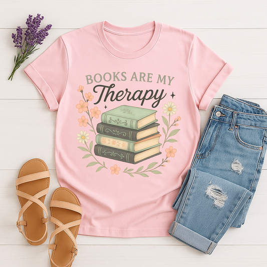 "Books Are My Therapy" T-Shirt